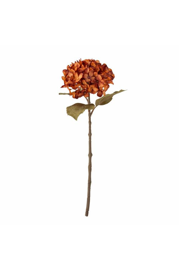 Bloomingville Hydrangea Stem, Orange, Artificial Flowers