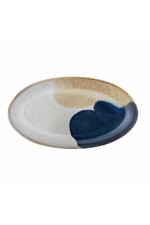 Bloomingville Jules Serving Plate, Blue, Stoneware