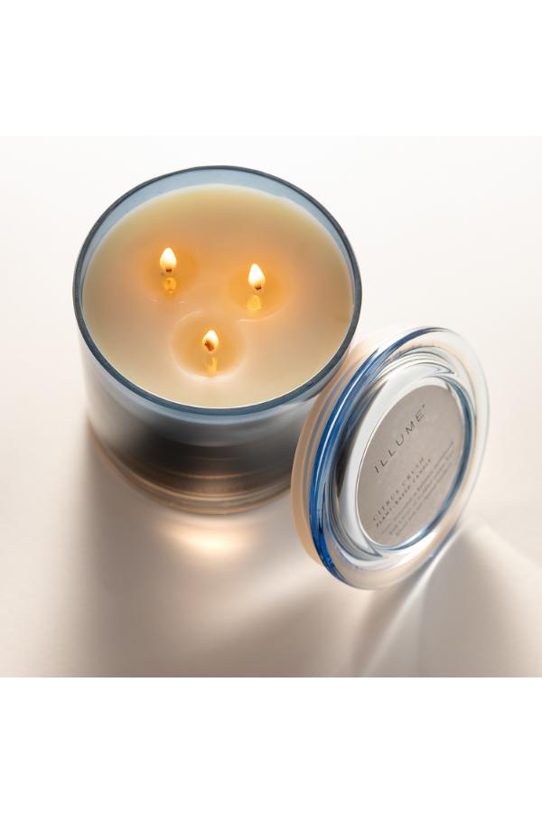 Illume Citrus Crush Statement Glass Candle, Blue,