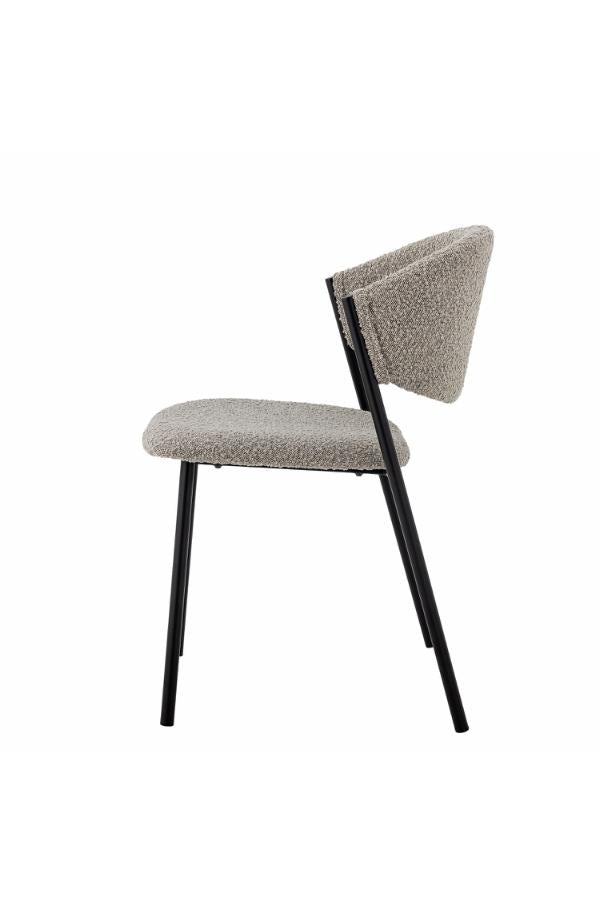 Bloomingville Marlo Dining Chair, Grey, Polyester