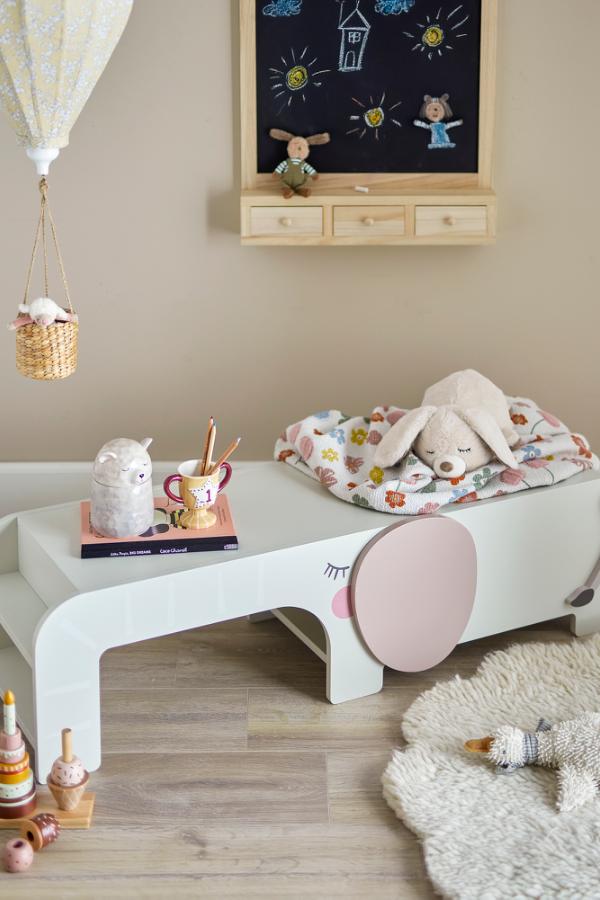 Bloomingville Mini Ferdinand Bench, Grey, FSC®100%, MDF