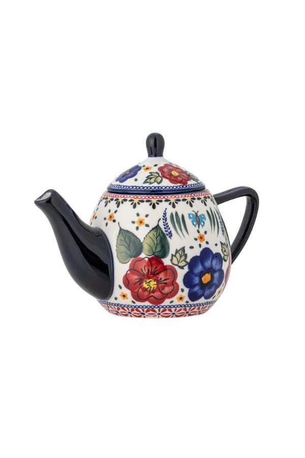 Creative Collection Florist Teapot w/Teastrainer, Multi, Stoneware