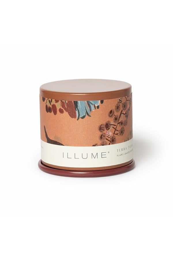 Illume Terra Tabac Demi Vanity Tin Candle, Brown,