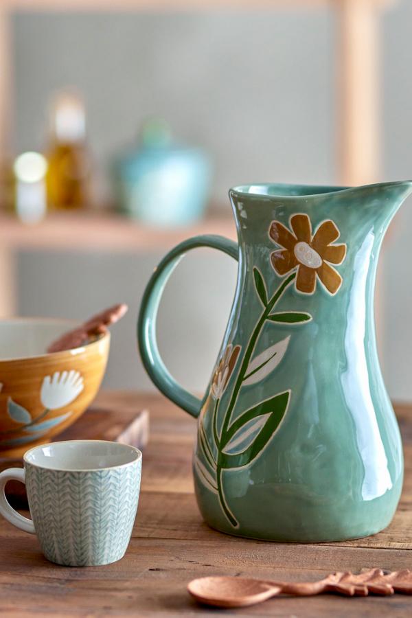 Creative Collection Tangier Jug, Green, Stoneware