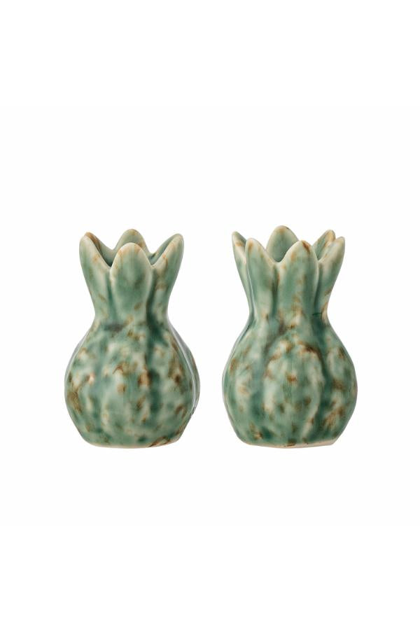 Creative Collection Cyrill Salt & Pepper Shaker Set, Green, Stoneware
