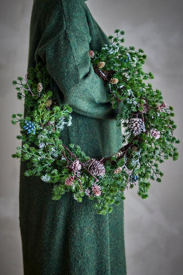 Bloomingville Cedar Wreath, Green, Artificial Flowers