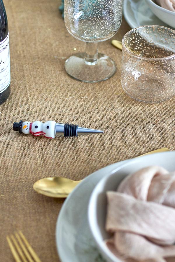 Bloomingville Lynn Wine Stopper, White, Glass
