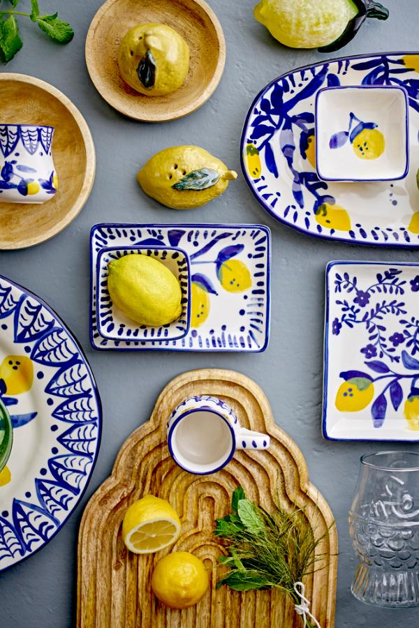 Creative Collection Maxima Serving Plate, Blue, Stoneware