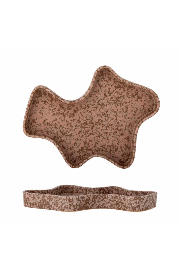 Bloomingville Lakey Tray, Brown, Stoneware