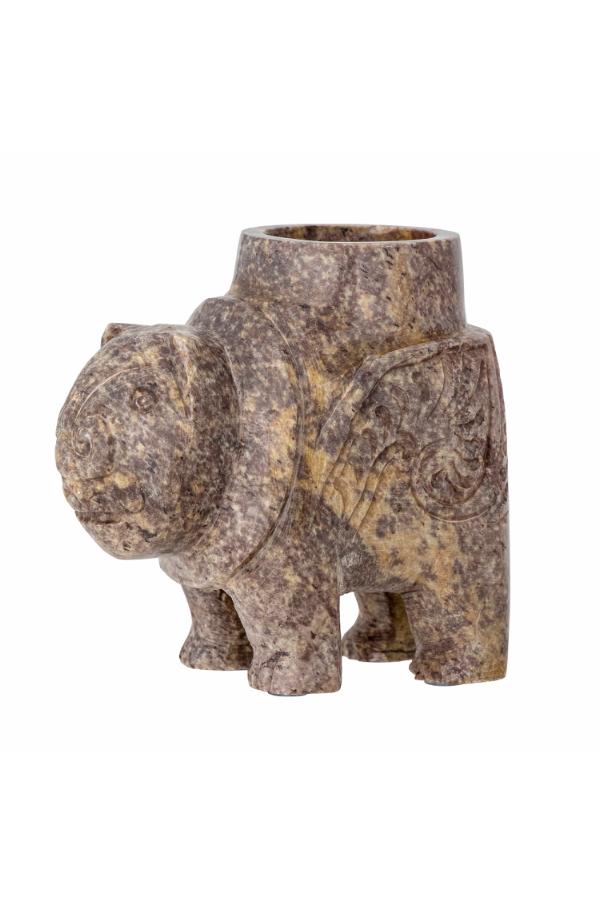 Bloomingville Novia Votive, Brown, Soapstone