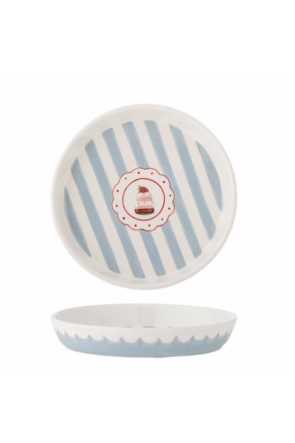 Bloomingville Lively Serving Plate, Blue, Stoneware