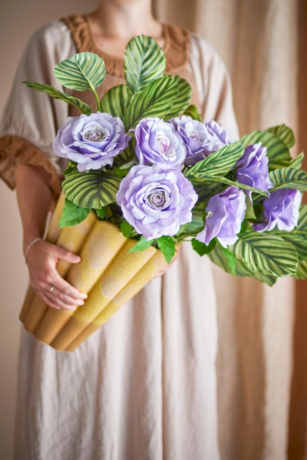 Bloomingville Rose Stem, Purple, Artificial Flowers