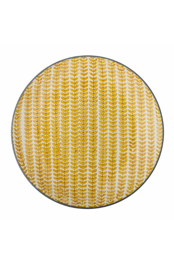 Creative Collection Maple Plate, Yellow, Stoneware