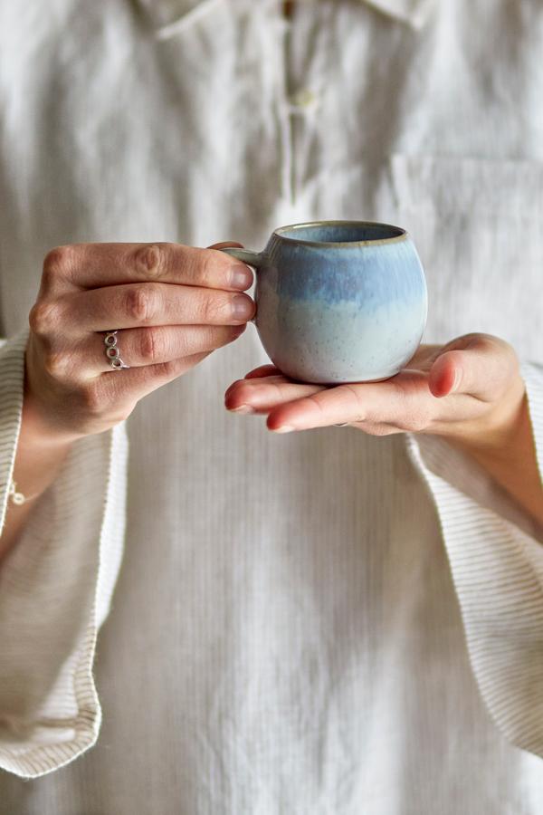 Bloomingville Paula Espresso Cup, Blue, Stoneware