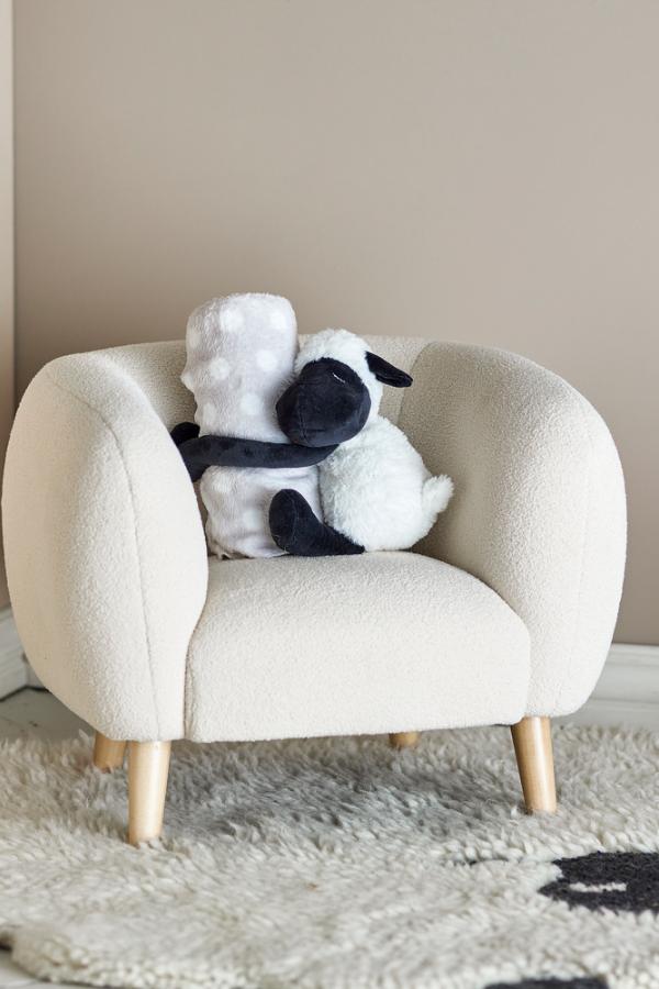 Bloomingville Mini Dolly Soft Toy with blanket, White, Polyester
