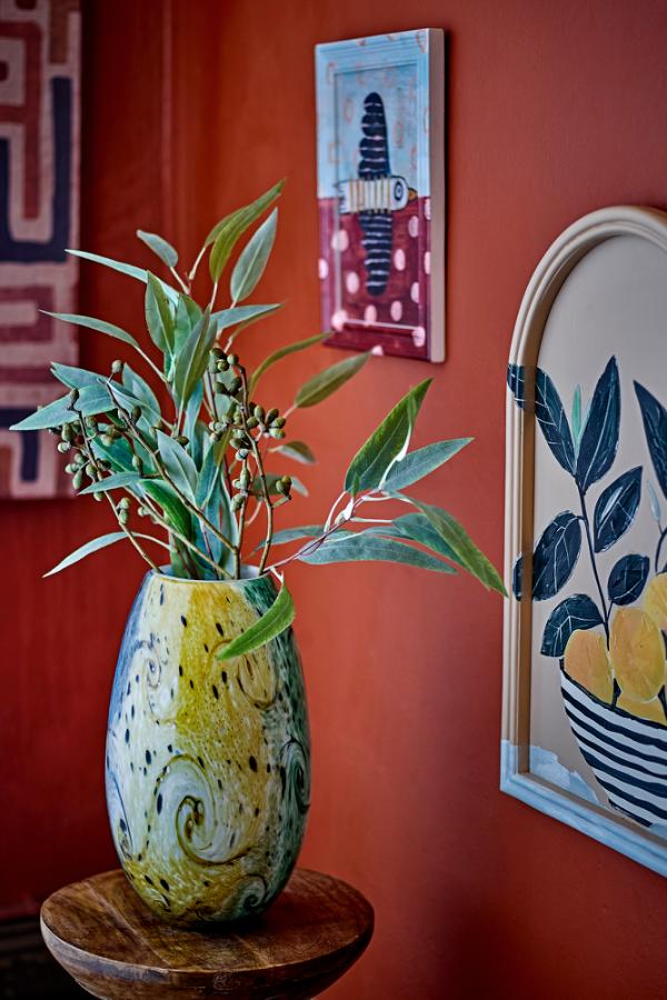 Creative Collection Kalian Vase, Blue, Glass