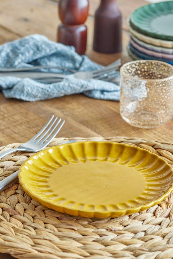 Bloomingville Latina Plate, Yellow, Stoneware