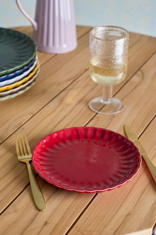 Bloomingville Latina Plate, Red, Stoneware