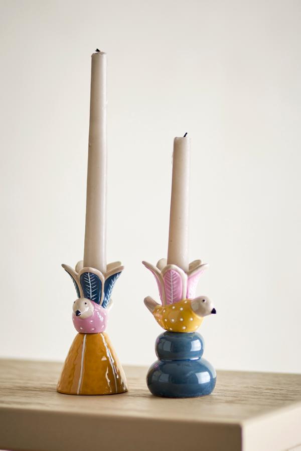 Bloomingville Swift Candle Holder, Multi, Stoneware