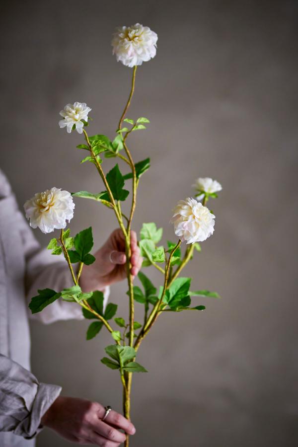 Bloomingville Chrysantemum Stem, White, Artificial Flowers
