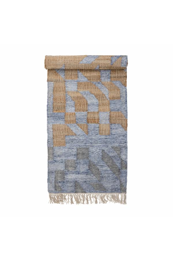 Bloomingville Vikka Rug, Blue, Jute