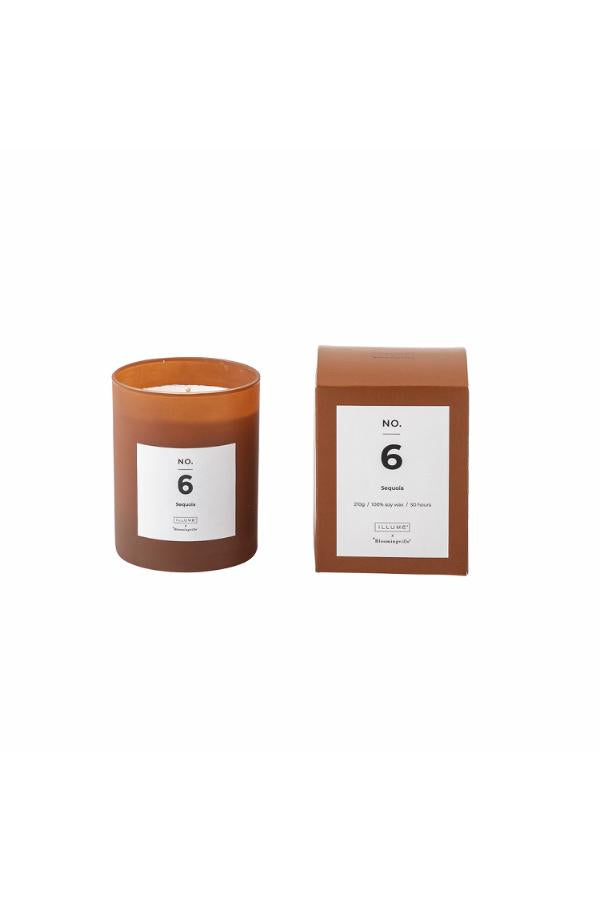 Illume X Bloomingville NO. 6 - Sequoia Scented Candle, Brown, Natural Wax
