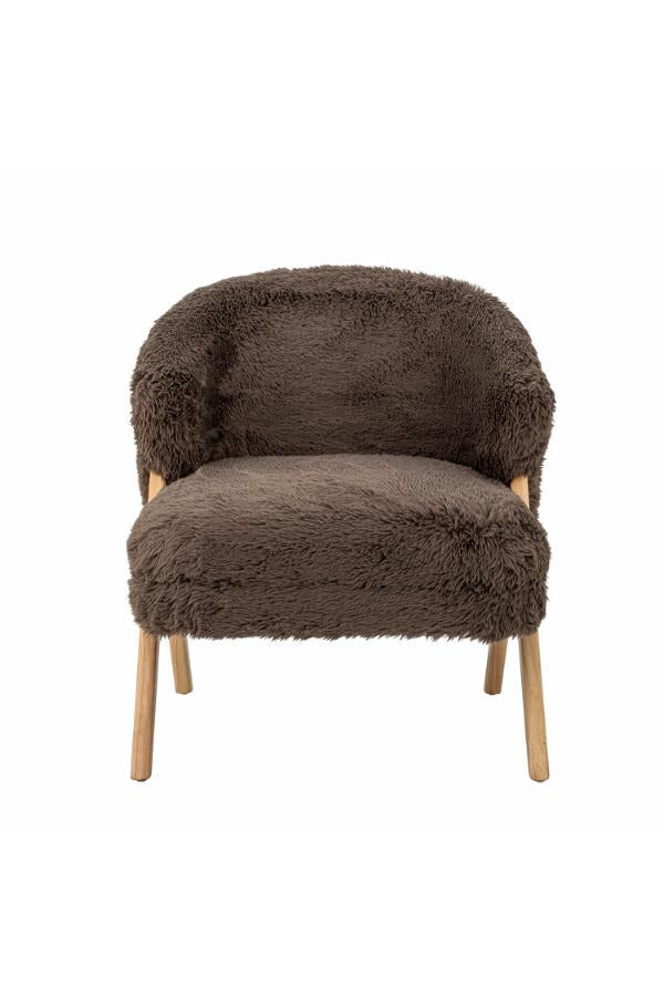 Bloomingville Camino Lounge Chair, Brown, FSC®100%, Rubberwood