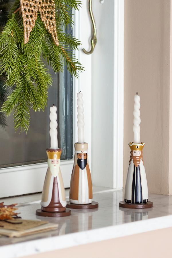 Bloomingville Betiel Candle Holder, Multi, FSC®100%, Beech