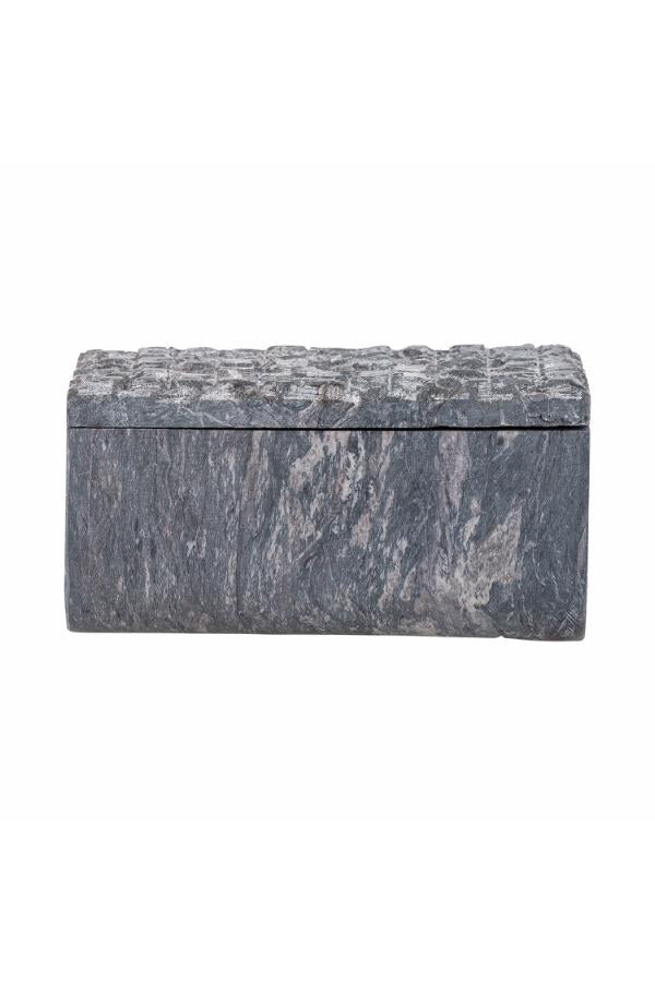 Bloomingville Nubia Box w/Lid, Grey, Soapstone