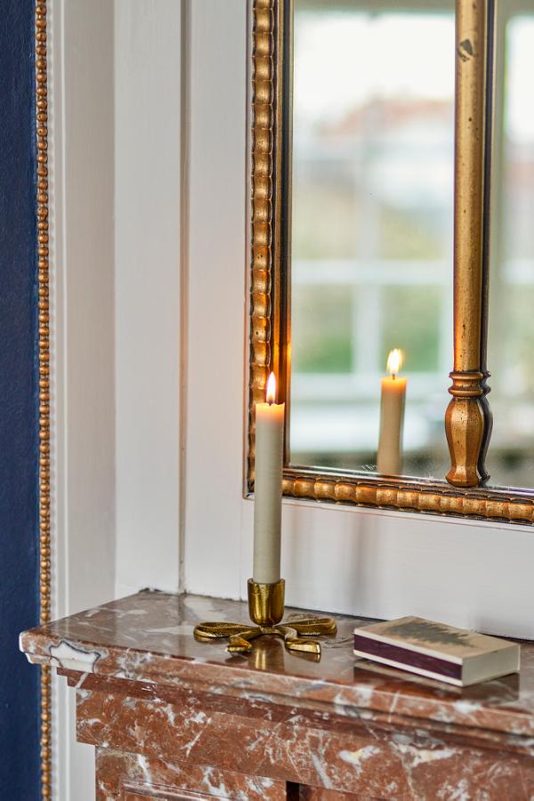 Bloomingville Nanda Candle Holder, Gold, Aluminum
