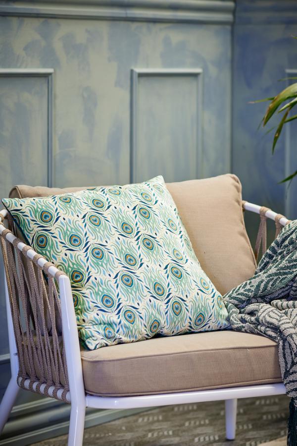 Creative Collection Adia Cushion, Green, Viscose