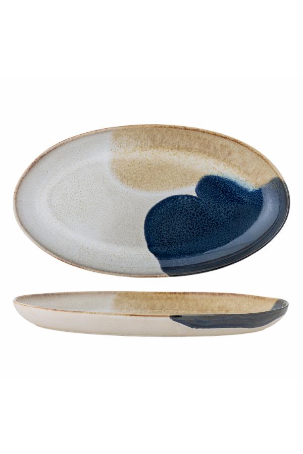 Bloomingville Jules Serving Plate, Blue, Stoneware