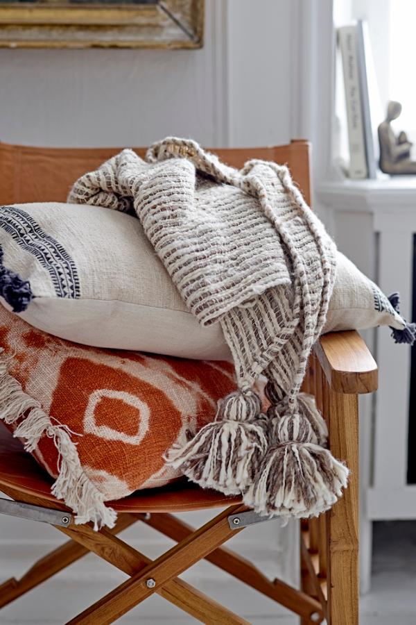 Bloomingville Ester Cushion, Orange, Cotton