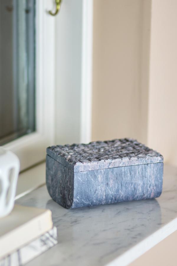Bloomingville Nubia Box w/Lid, Grey, Soapstone