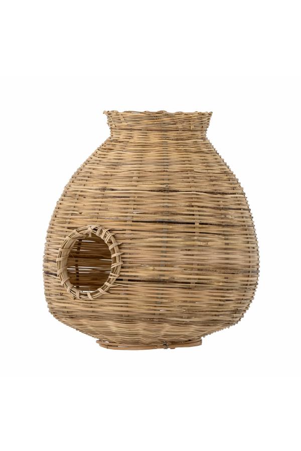 Bloomingville Ottine Lantern w/Glass, Nature, Bamboo