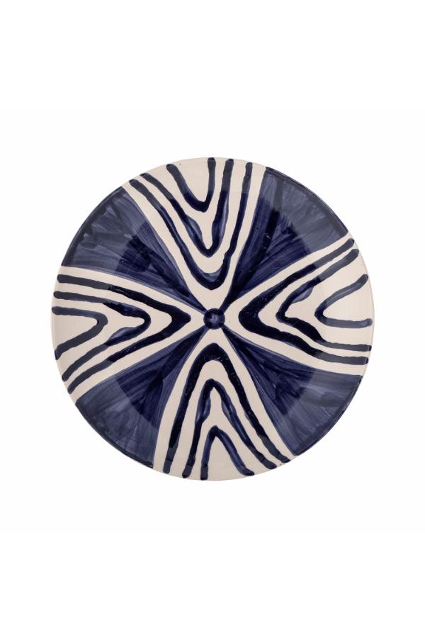 Bloomingville Shama Plate, Blue, Stoneware