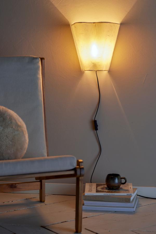Bloomingville Janese Wall Lamp, White, Paper