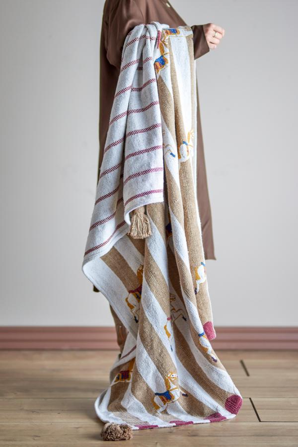 Bloomingville Merry-go-round Throw, Multi, Recycled Cotton