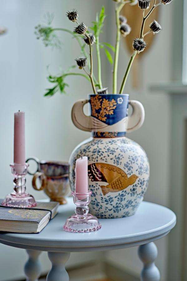 Bloomingville Hezha Vase, Blue, Stoneware