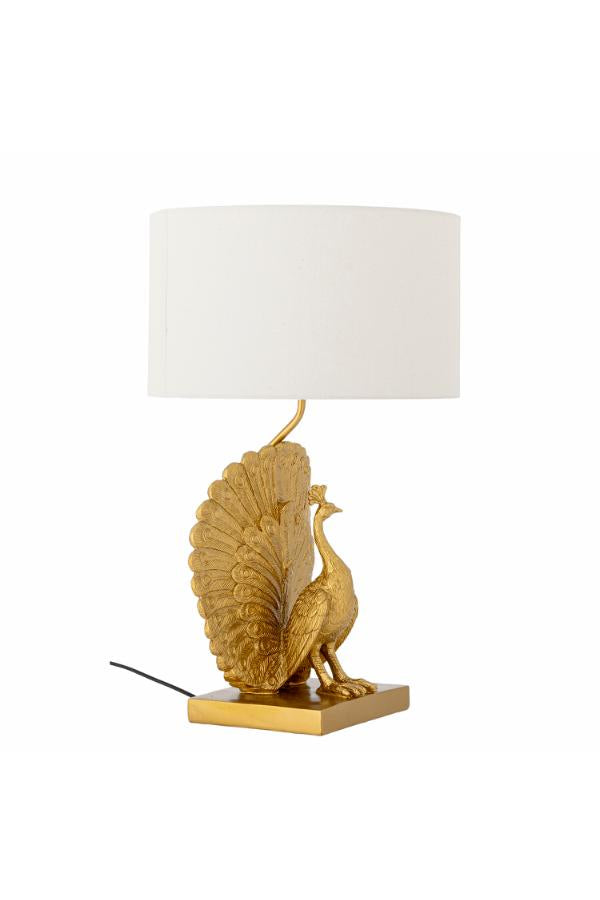 Creative Collection Peacock Table lamp, Gold, Polyresin