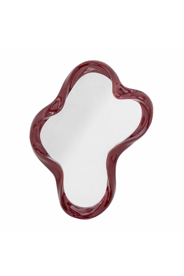 Bloomingville Violeta Wall Mirror, Red, Polyresin