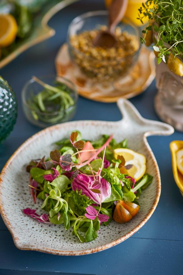 Creative Collection Fleur Serving Plate, Nature, Stoneware