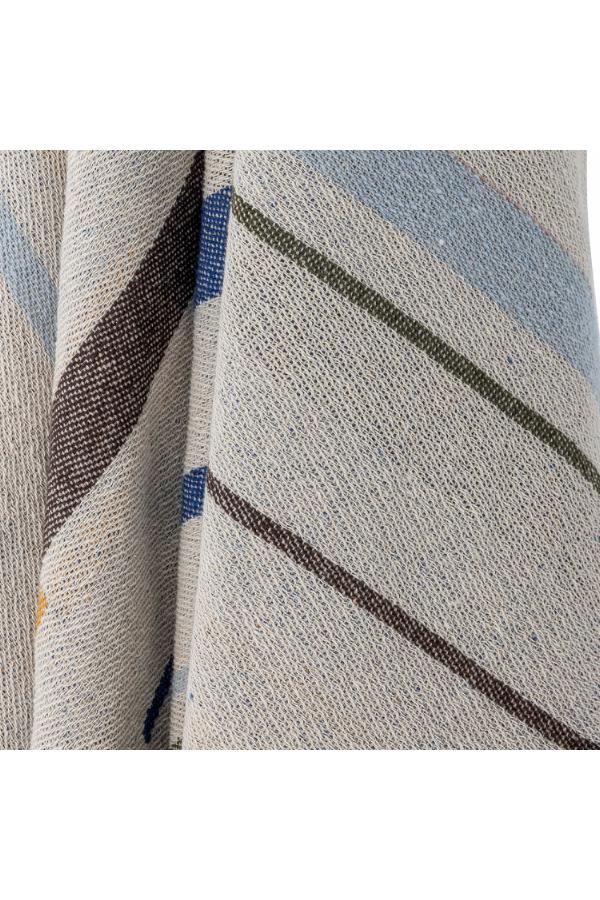 Bloomingville Toscana Throw, Blue, Recycled Cotton