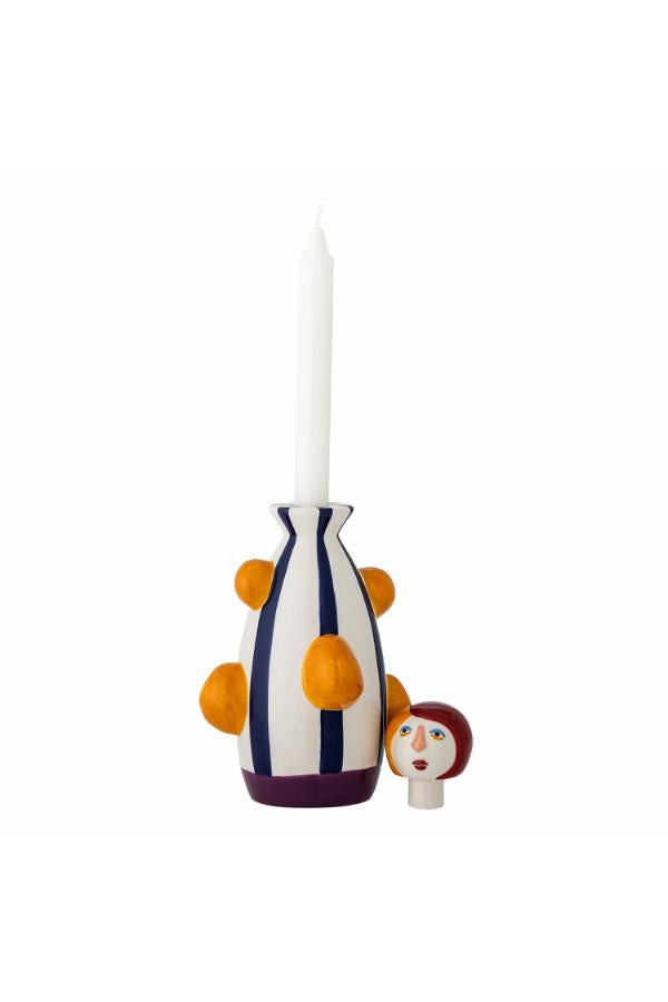 Bloomingville Conneli Candle Holder, Multi, Ceramic