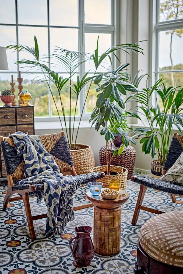 Creative Collection Santena Throw, Blue, Recycled Cotton