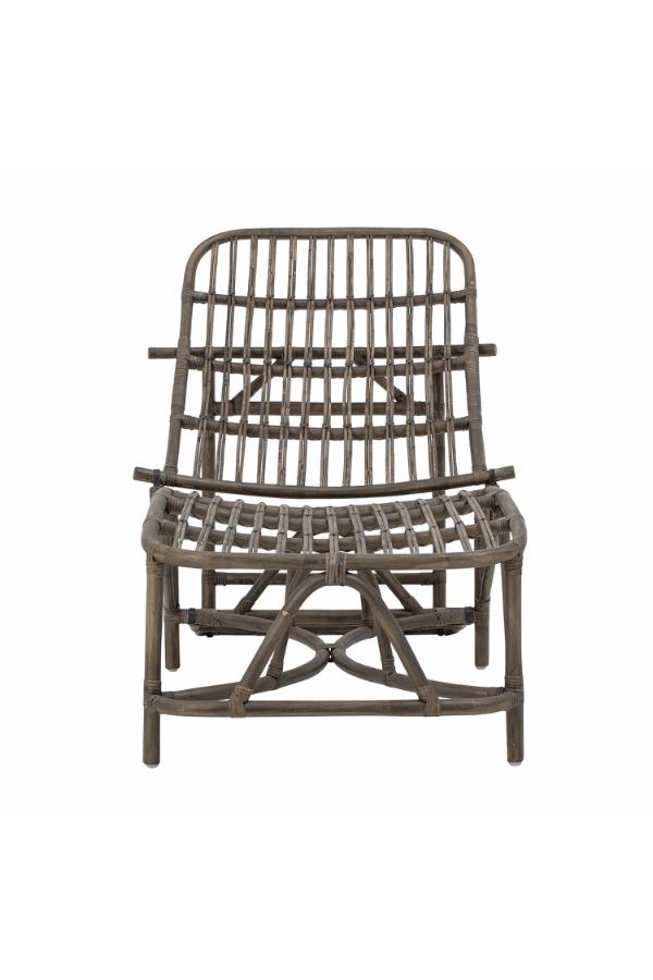 Bloomingville Dione Deck Chair, Brown, Rattan