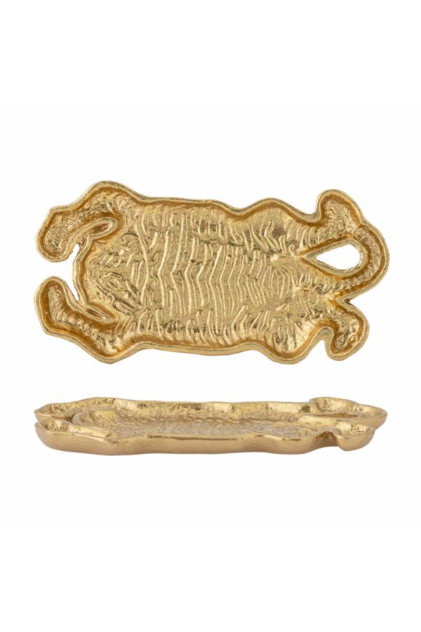 Bloomingville Lester Tray, Gold, Cast Iron