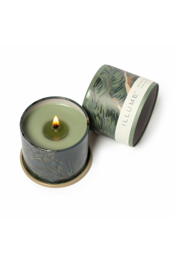 Illume Hinoki Sage Demi Vanity Tin Candle, Green,