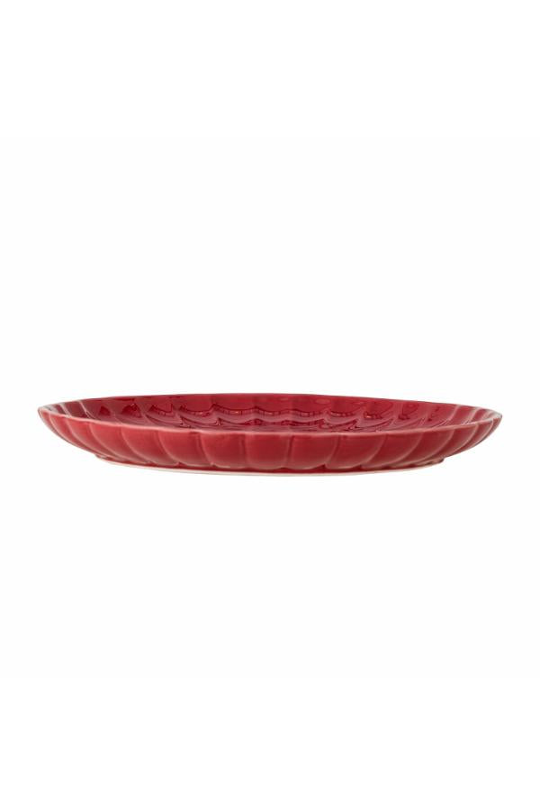Bloomingville Latina Plate, Red, Stoneware