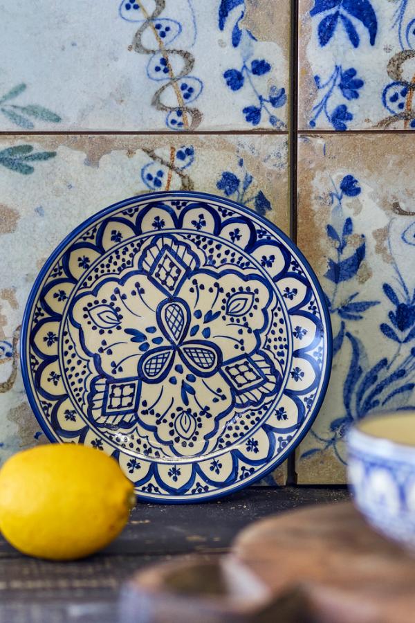 Creative Collection Karlie Plate, Blue, Stoneware
